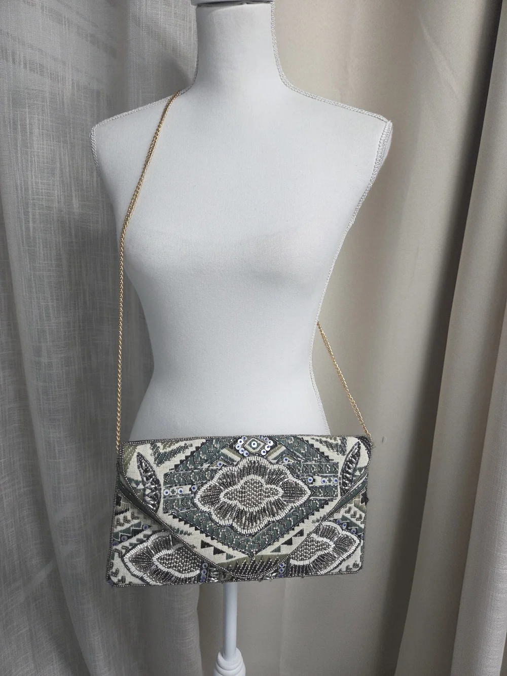 Beaded Envelope Clutch Maximalist Opulent Boho-Glam Eclectic